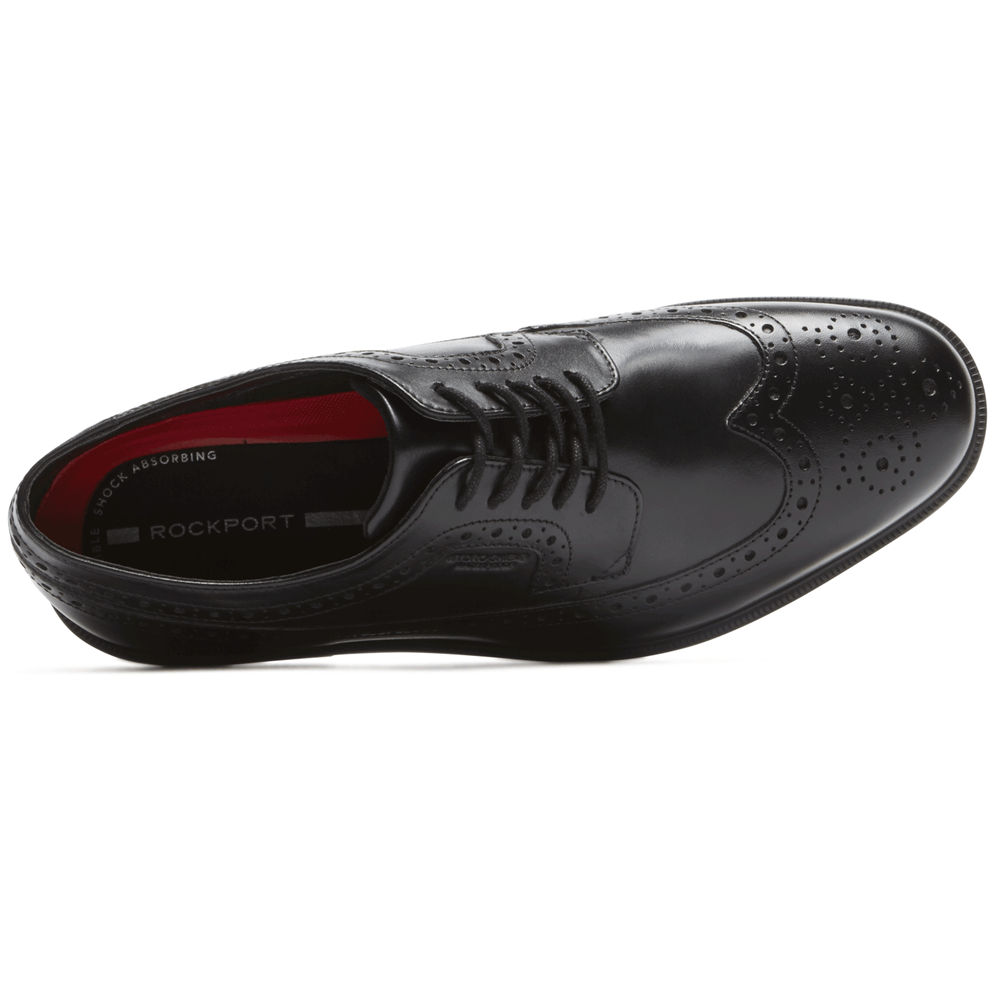 Rockport Dress Shoes For Mens Black - Essential Details II Wingtip - RI2438710